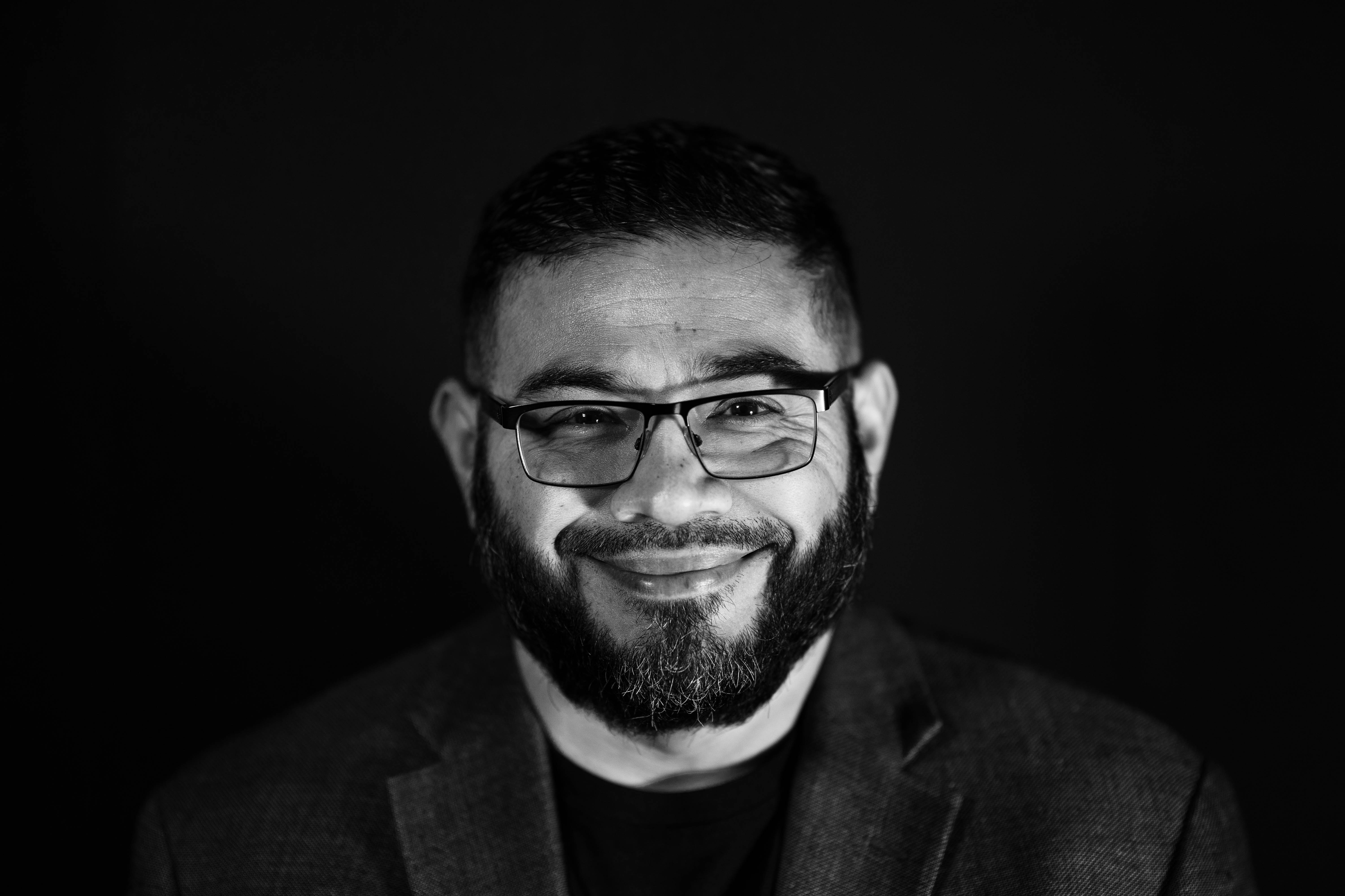 Abel Sanchez — B&W editorial portrait